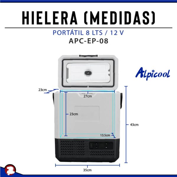 HIELERA REFRIGERADOR PORTATIL 8 LTS/ 12V - Image 2