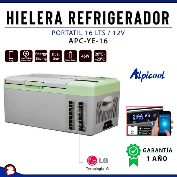 HIELERA REFRIGERADOR PORTATIL 16 LTS / 12V