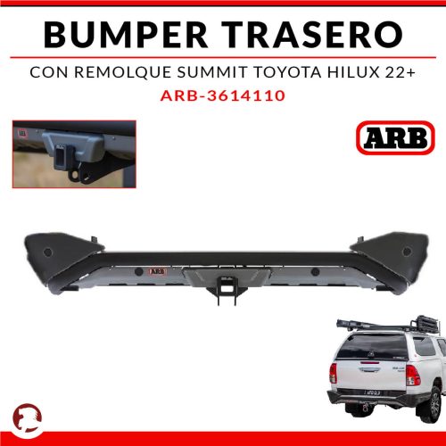 BUMPER TRASERO CON REMOLQUE ARB SUMMIT TYT HILUX 22+