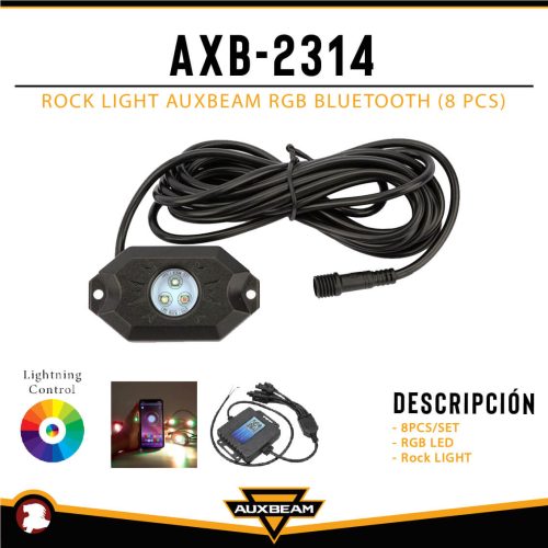 ROCK LIGHT AUXBEAM RGB BLUETOOTH (8 PCS)