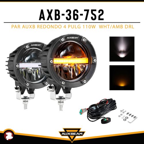 PAR AUXB REDONDO 4″ 110W (DRL AMB)