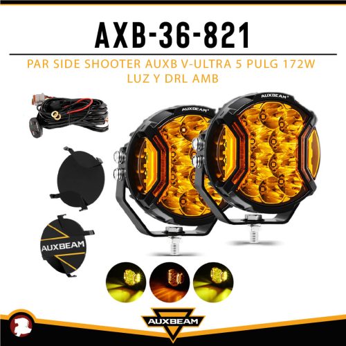 PAR AUXB SIDE SHOOTER V-ULTRA 5″ 172W LUZ Y DRL AMBAR