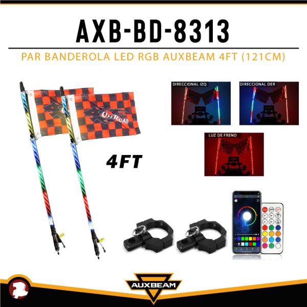 PAR BANDEROLA LED RGB AUXBEAM 4FT (121CM)