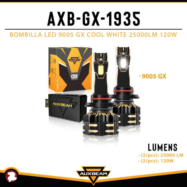 BOMBILLA LED 9005 GX COOL WHITE 25000LM 120W