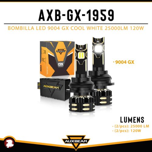 BOMBILLA LED 9004 GX COOL WHITE 25000LM 120W