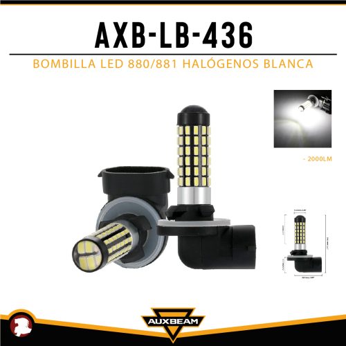 BOMBILLA LED 880/881 HALOGENOS BLANCA