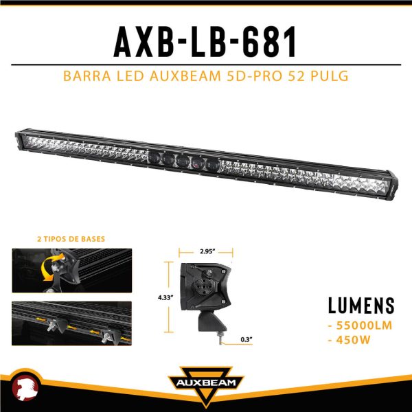 BARRA LED AUXBEAM 5D-PRO 52 PULG