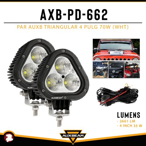 PAR AUXB TRIANGULAR 4″ 70W (WHT)