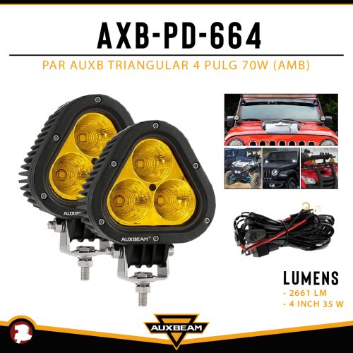 PAR AUXB TRIANGULAR 4″ 70W (AMB)