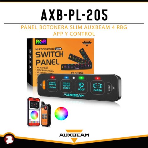 PANEL BOTONERA SLIM AUXBEAM 4 RBG APP Y CONTROL