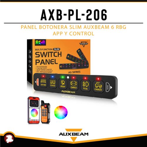 PANEL BOTONERA SLIM AUXBEAM 6 RBG APP Y CONTROL