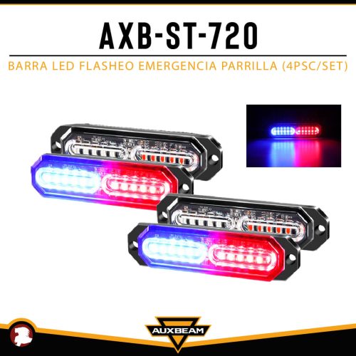 BARRA LED FLASHEO EMERGENCIA PARRILLA (4PSC/SET)