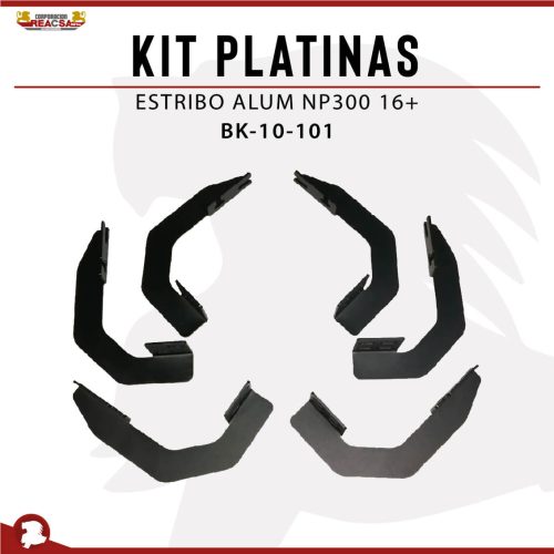 KIT PLATINAS ESTRIBO ALUM NP300 16+