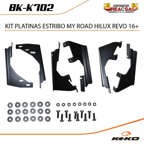 KIT PLATINAS ESTRIBO MY ROAD/ TRIP HILUX REVO 16+