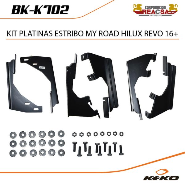 KIT PLATINAS ESTRIBO MY ROAD/ TRIP HILUX REVO 16+