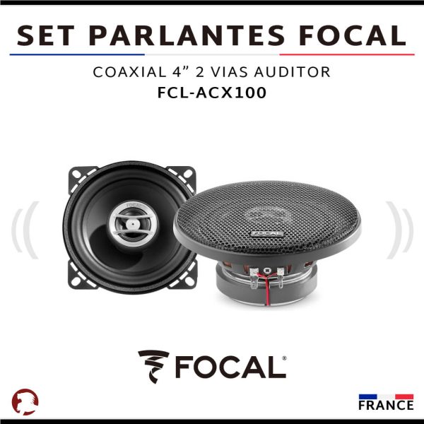 SET PARLANTES FOCAL COAXIAL DE 4" 2 VIAS AUDITOR