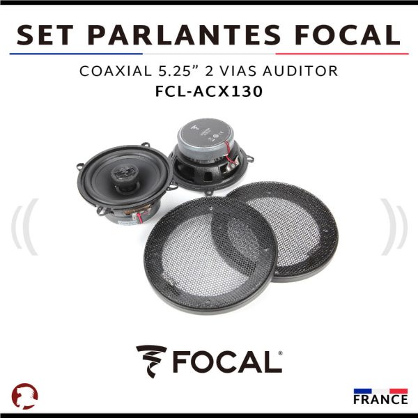 SET PARLANTES FOCAL COAXIAL 5.25" 2 VIAS AUDITOR