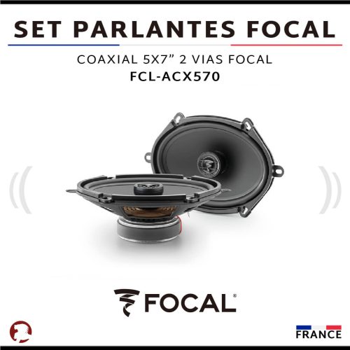 SET PARLANTES FOCAL COAXIAL 5X7″ 2 VIAS AUDITOR