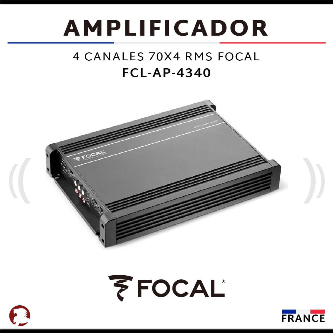 AMPLIFICADOR 4 CANALES 70X4 RMS FOCAL AUDITOR - REACSA