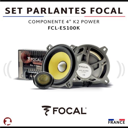 SET PARLANTES FOCAL COMPONENTE 4″ K2 POWER