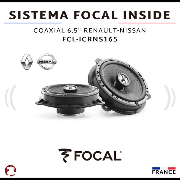 SISTEMA FOCAL INSIDE COAXIAL 6.5" RENAULT-NISSAN