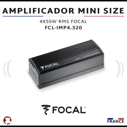 AMPLIFICADOR MINI SIZE 4X55W RMS FOCAL
