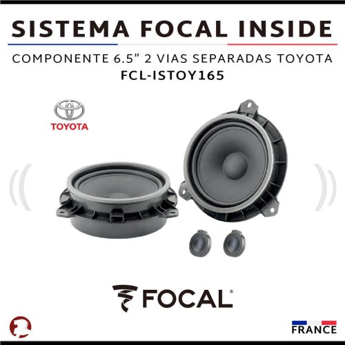 SISTEMA FOCAL INSIDE COMPONENTE 6.5″ P/TOYOTA