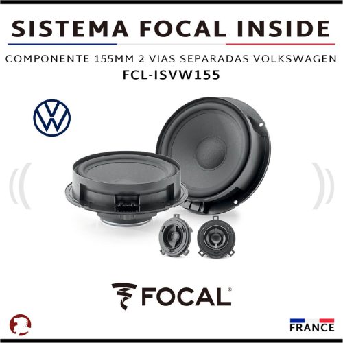 SISTEMA FOCAL INSIDE COMPONENTE 155MM 2 VIAS VOLKSWAGEN