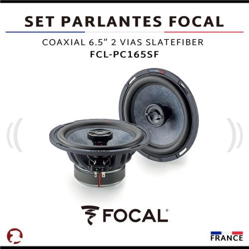SET PARLANTES FOCAL COAXIAL 6.5″ 2 VIAS SLATEFIBER