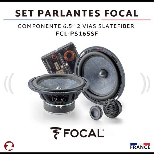 SET PARLANTES FOCAL COMPONENTE 6.5″ 2 VIAS SLATEFIBER