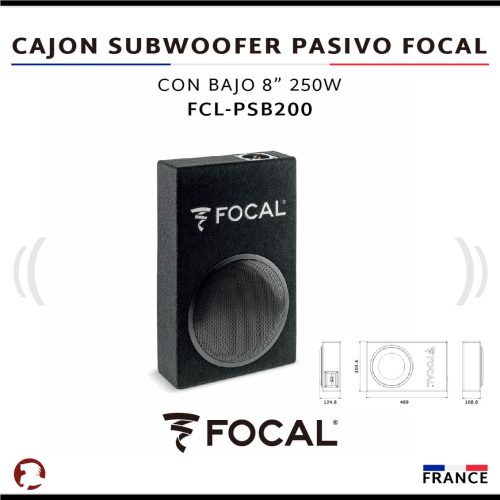 CAJON SUBWOOFER PASIVO FOCAL CON BAJO 8  250W