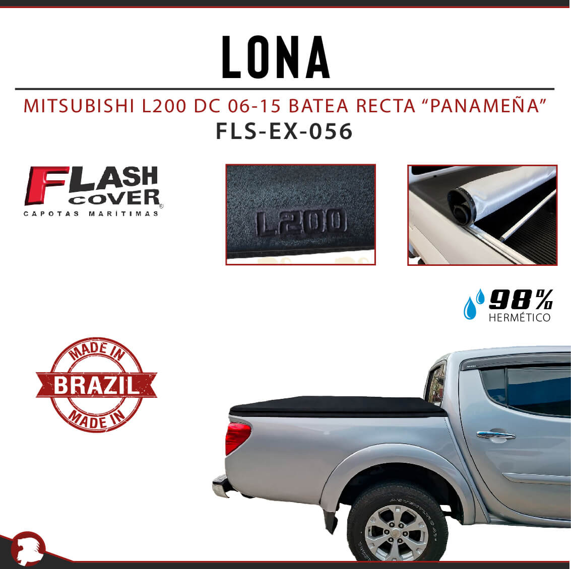 LONA MITSUBISHI L200 DC 2000-2005 VIEJA - Image 2