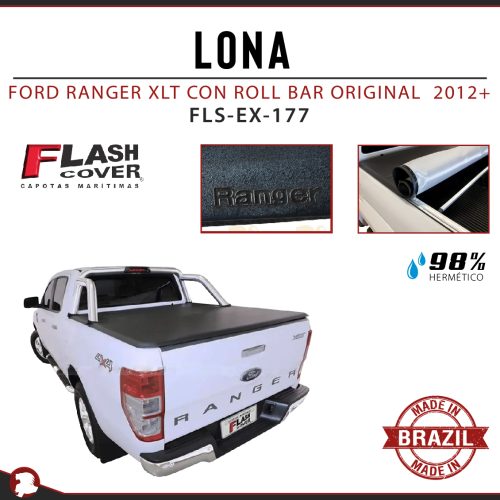 LONA FORD RANGER XLT CON ROLL BAR ORIGINAL  2012+