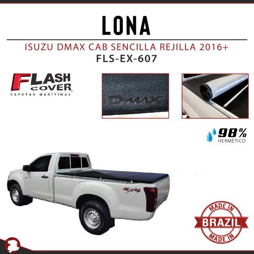 LONA ISUZU DMAX CAB SENCILLA REJILLA 2016+