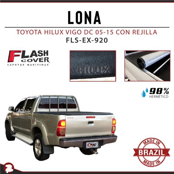 LONA TOYOTA HILUX VIGO DC 05-15 CON REJILLA