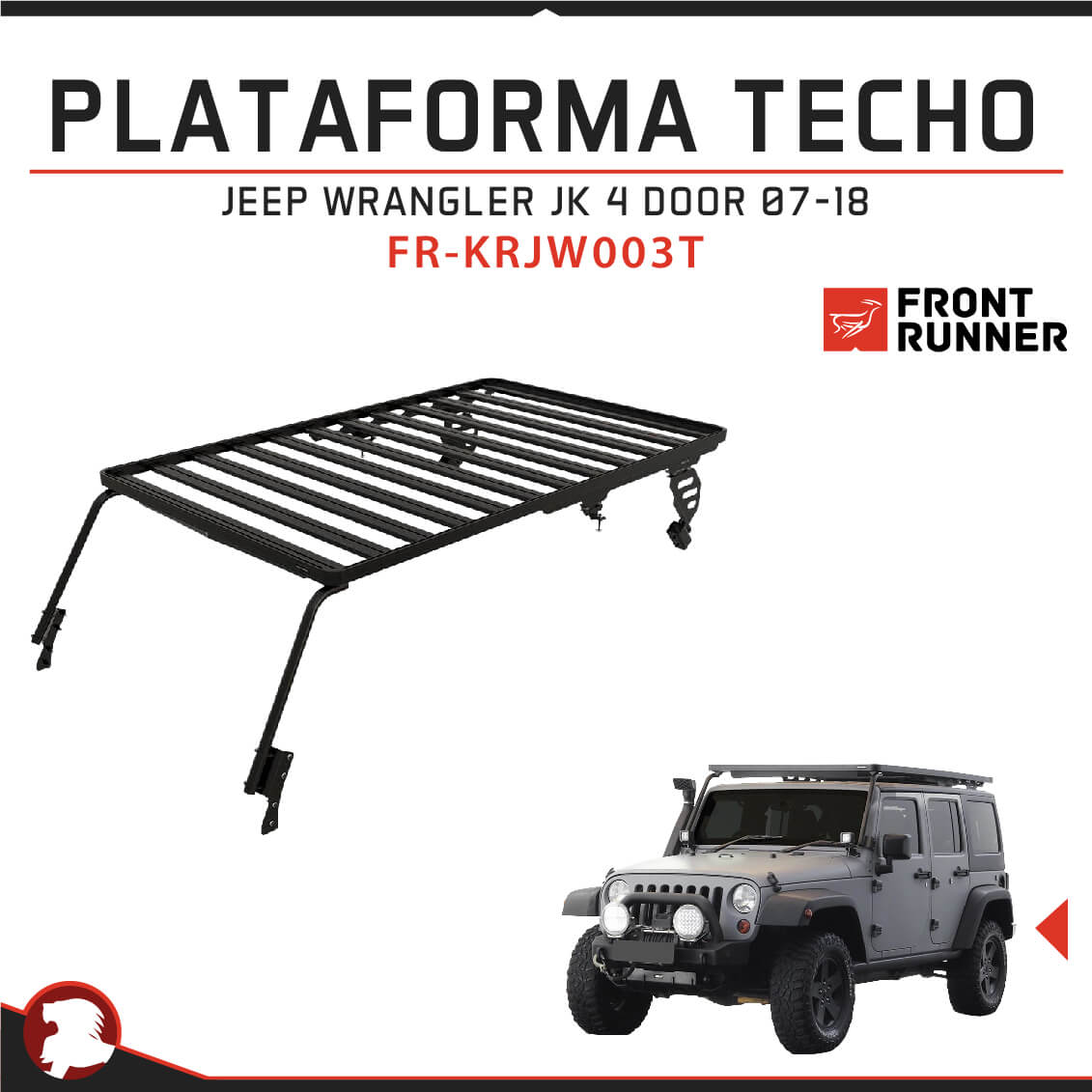 PLATAFORMA TECHO JEEP WRANGLER JK 4 DOOR 07-18 - REACSA