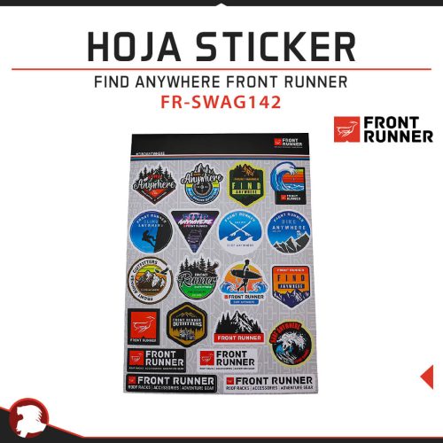 HOJA STICKER FIND ANYWHERE FRONT RUNNER