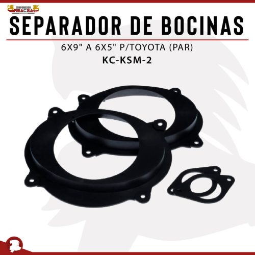 PAR SEPARADOR CONVERTIDOR DE PARLANTE 6X9″ A 6X5″ TOYOTA