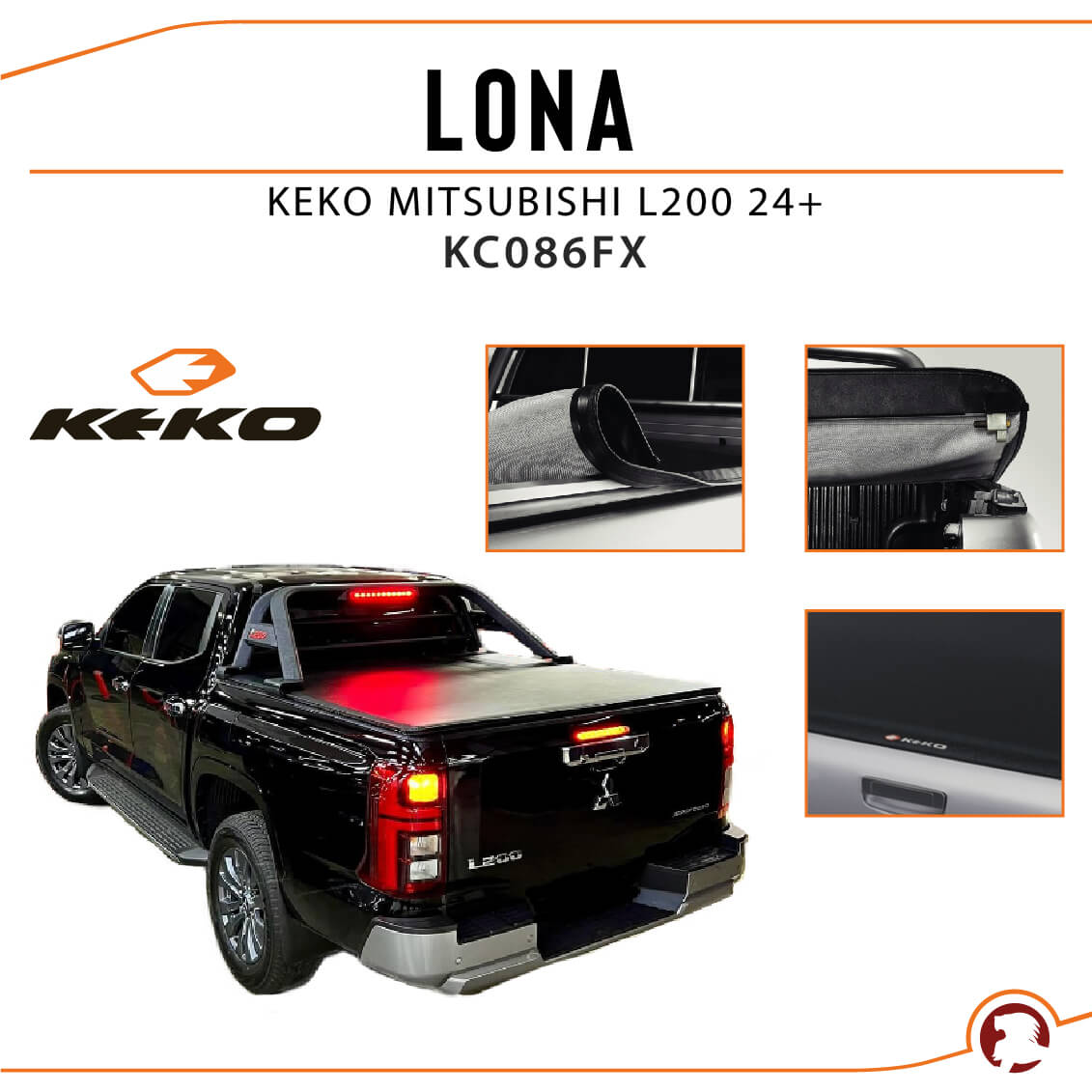LONA KEKO RANGER SIN ROLL BAR 12-23 / BT50 DC 13-20/MAXUS T60/T90 / L200 24+ - Image 4