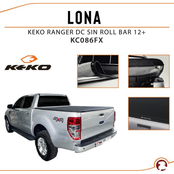 LONA KEKO RANGER SIN ROLL BAR 12-23 / BT50 DC 13-20/MAXUS T60/T90 / L200 24+