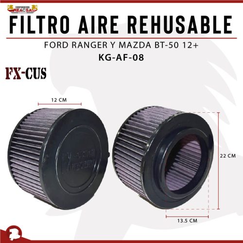 FILTRO AIRE REHUSABLE RANGER Y BT50 12+