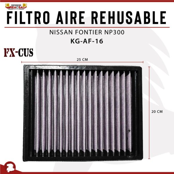 FILTRO AIRE REHUSABLE NISSAN FRONTIER NP300