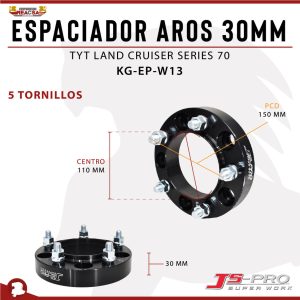 ESPACIADOR AROS 30MM (5×150) CENTRO 110MM TYT SERIE 70