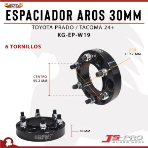 ESPACIADOR AROS 30MM (6X139.7) CENTRO 95.2MM PRADO 24+ /TACOMA24+