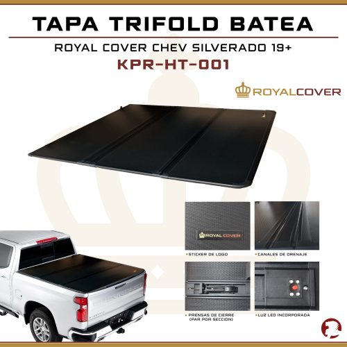 TAPA TRIFOLD BATEA CHEV SILVERADO 19+
