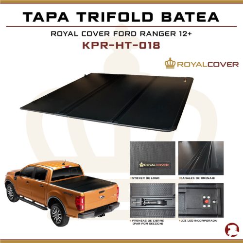 TAPA TRIFOLD BATEA RANGER 12+/ BT50 12-20 /L200 24+ /MAXUS T60/T90