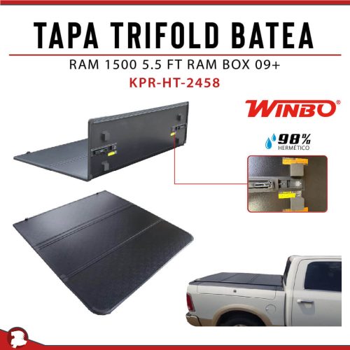 TAPA TRIFOLD BATEA RAM 1500/2500 5.5 FT RAM BOX 09+