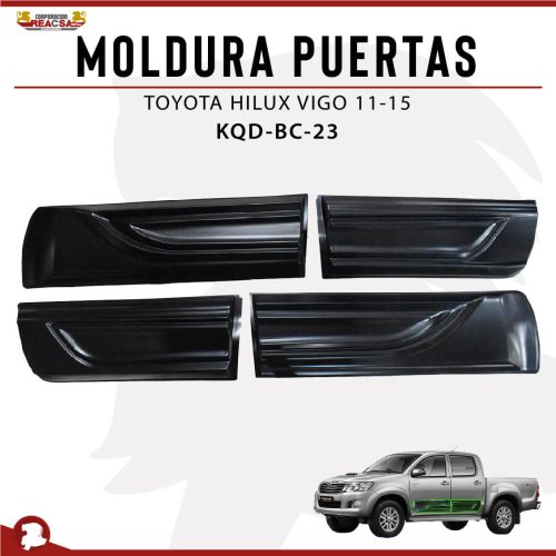 MOLDURA PUERTAS HILUX VIGO 12+