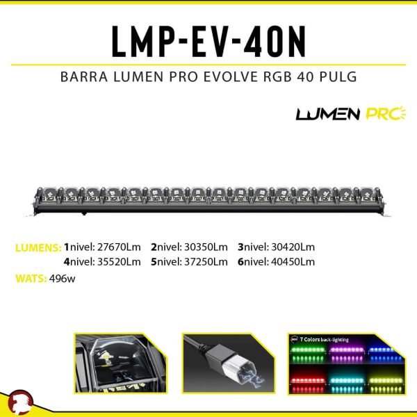 BARRA LUMEN PRO EVOLVE RGB 40 PULG