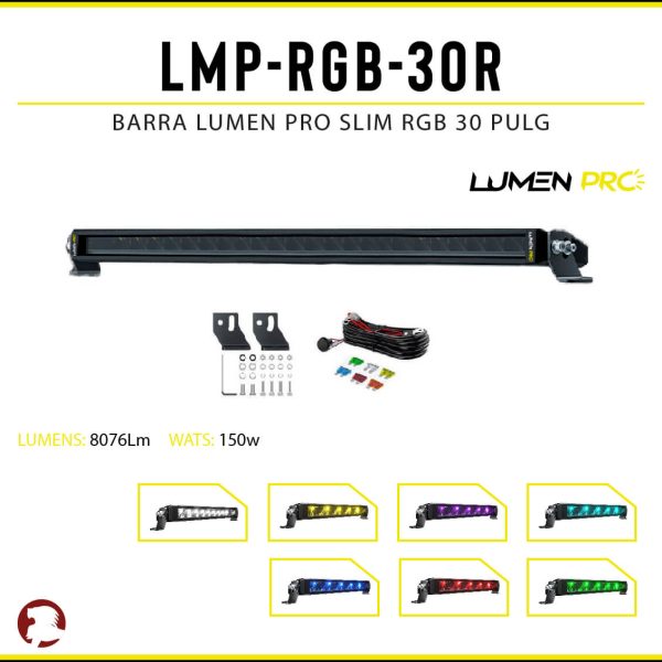 BARRA LUMEN PRO SLIM DRL RGB 30 PULG WTH